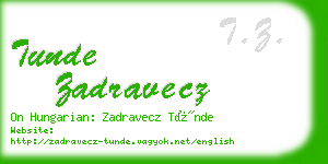 tunde zadravecz business card